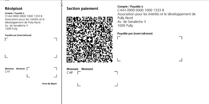 Bulletin de versement QR AIDPN 2022